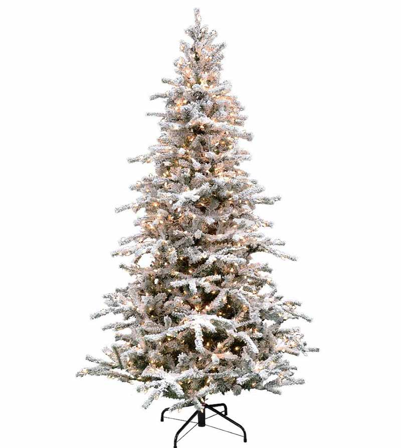 Frosted Elegance Pine Flocked Artificial Christmas Trees - Treetime
